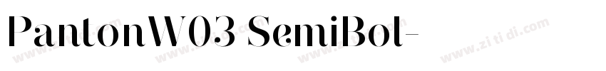 PantonW03 SemiBol字体转换